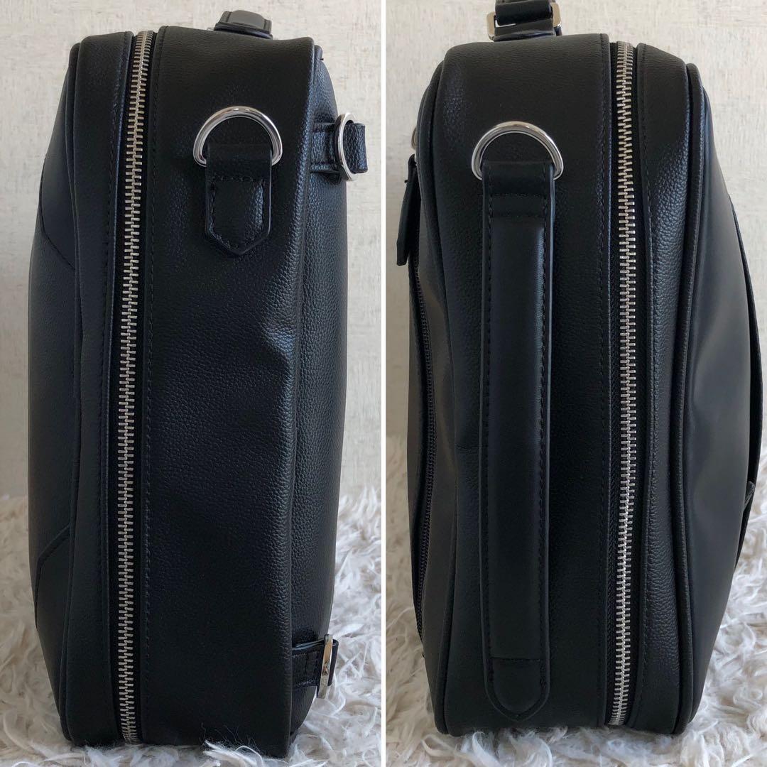 【ほぼ未使用3way】シップス　ビジネスバッグ　リュック　黒　サフィアーノレザー