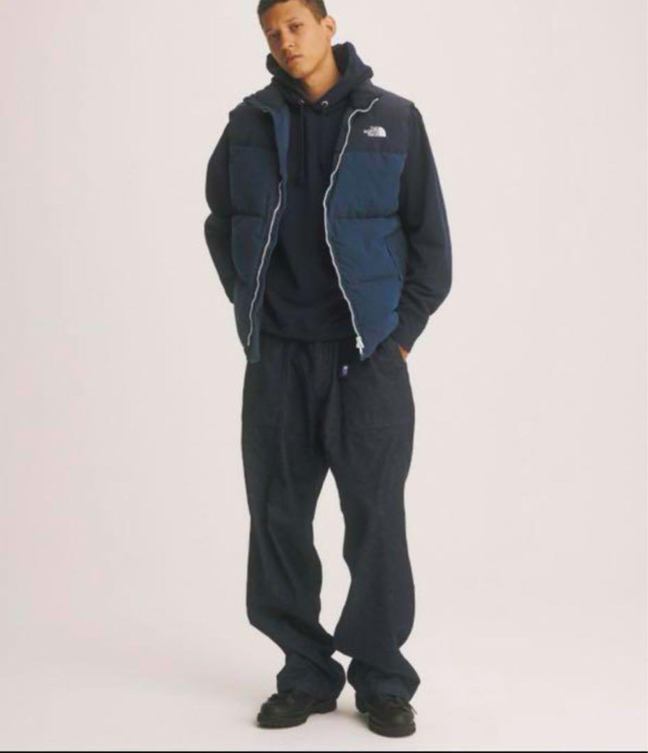 ノースフェイスパープルレーベル ダウンベスト インディゴ