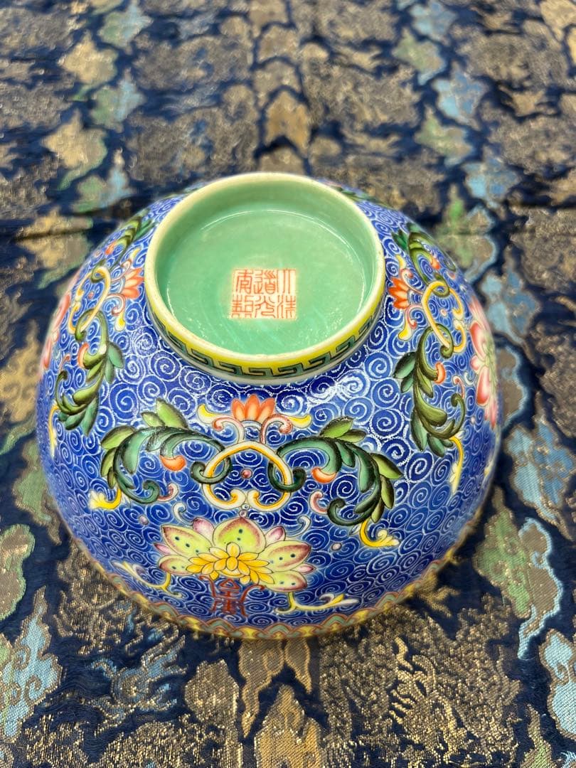 中国大清道光年製碗　唐物古美術品　江戸アンティーク骨董コレクション青磁