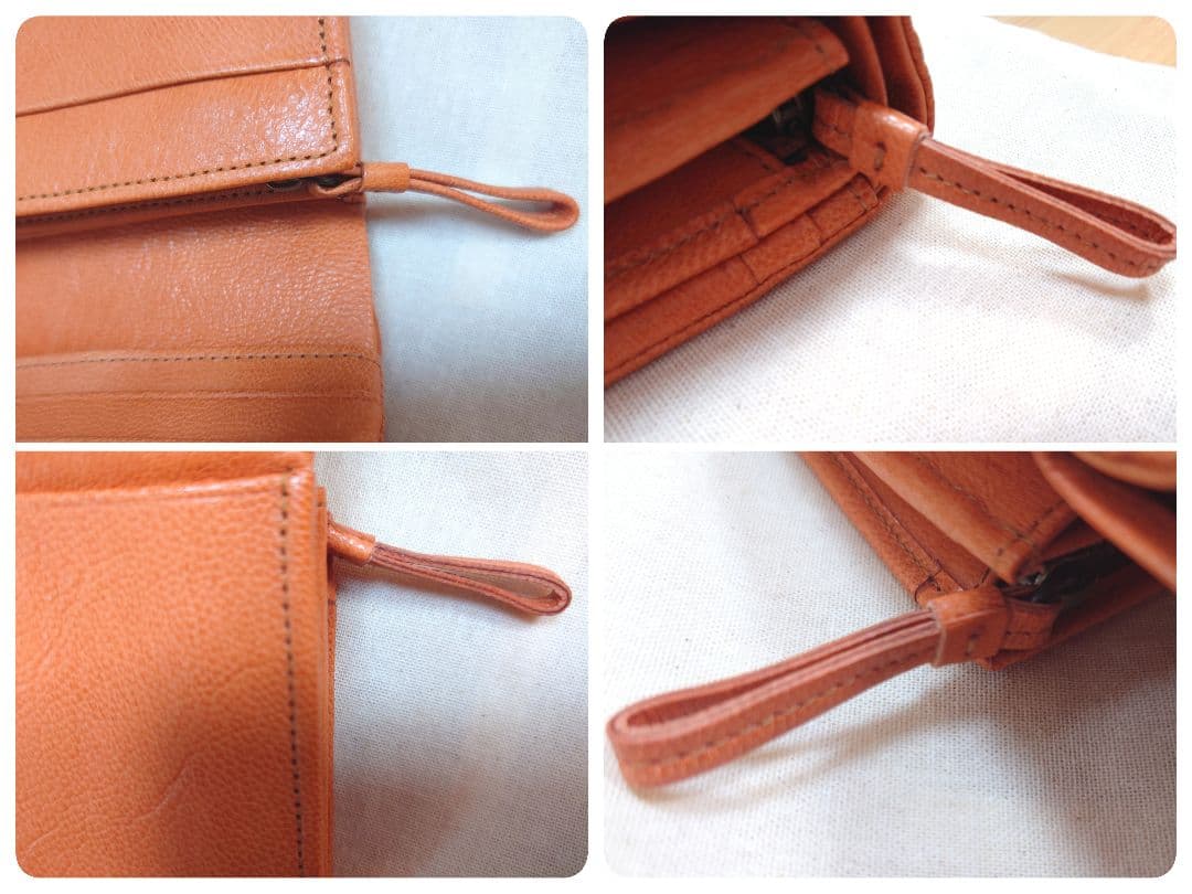 未使用 [genten /ゲンテン] ゴート 二つ折り財布 本革 折り財布 財布