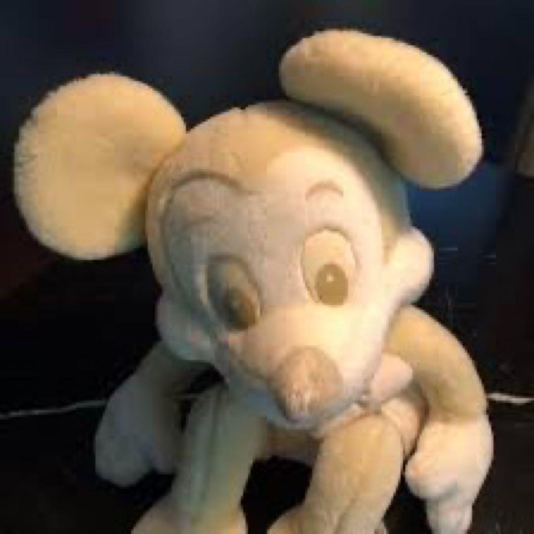 ミッキーマウス ぬいぐるみ クリーム色、 激レア商品です、一品物である意味凄す