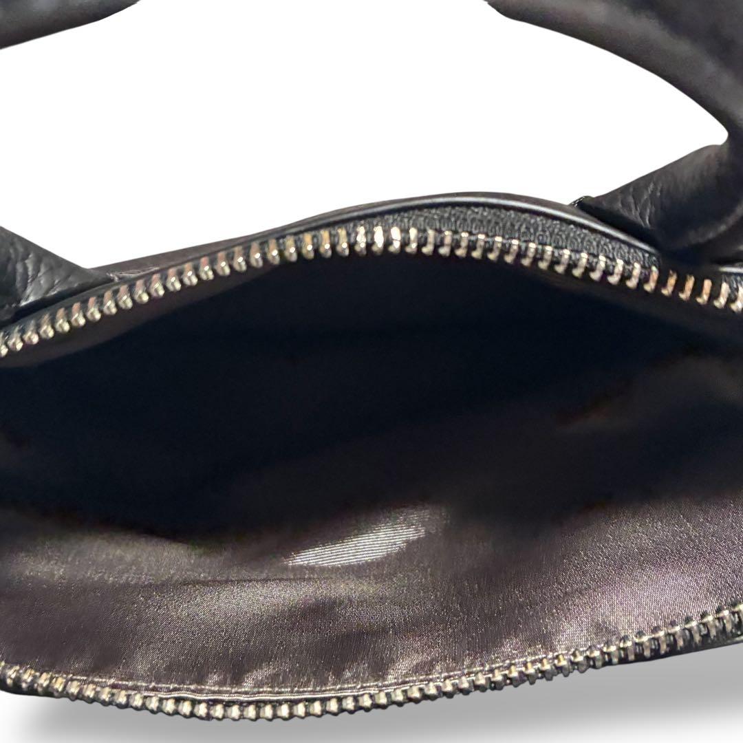 新品タグ　ヘイニ　オリエット　2way ショルダーバッグ　ブラック　レザー