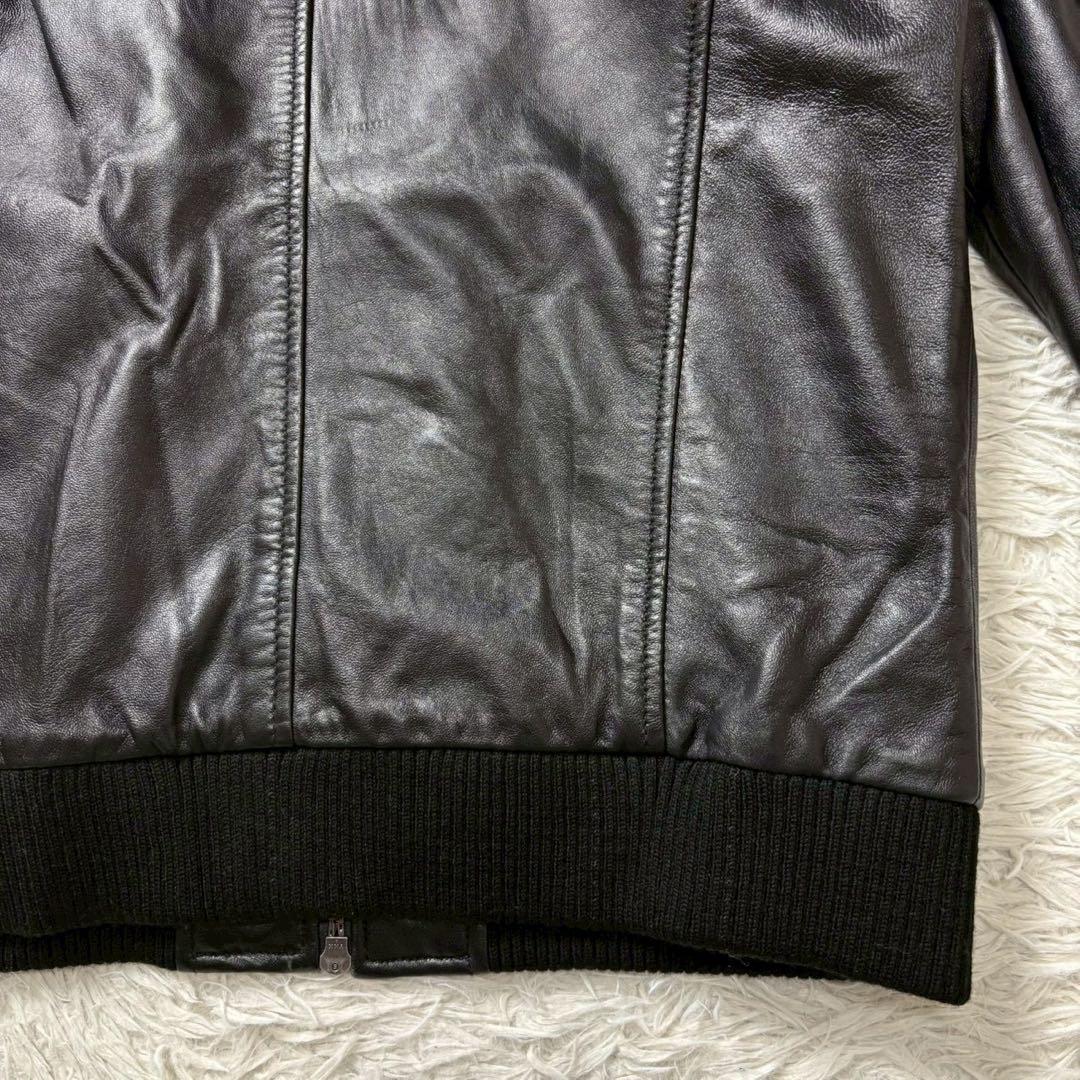 【極美品】LIUGOO シープスキン レザージャケット　L ブラック