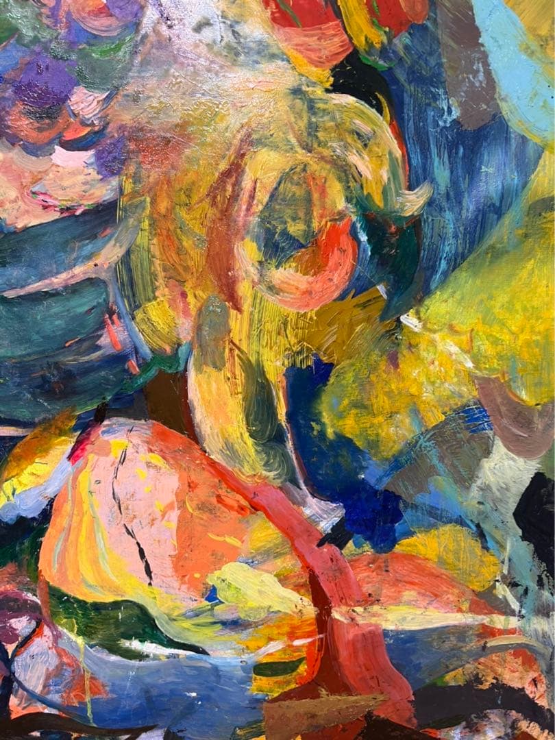 【F50号】ひつじ娘 原画 油絵 抽象画 abstract paintings
