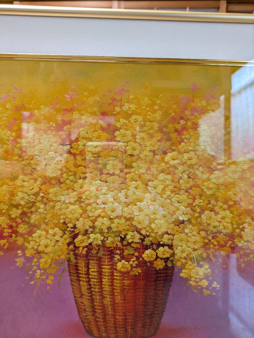 限定額装油絵　風水至福花