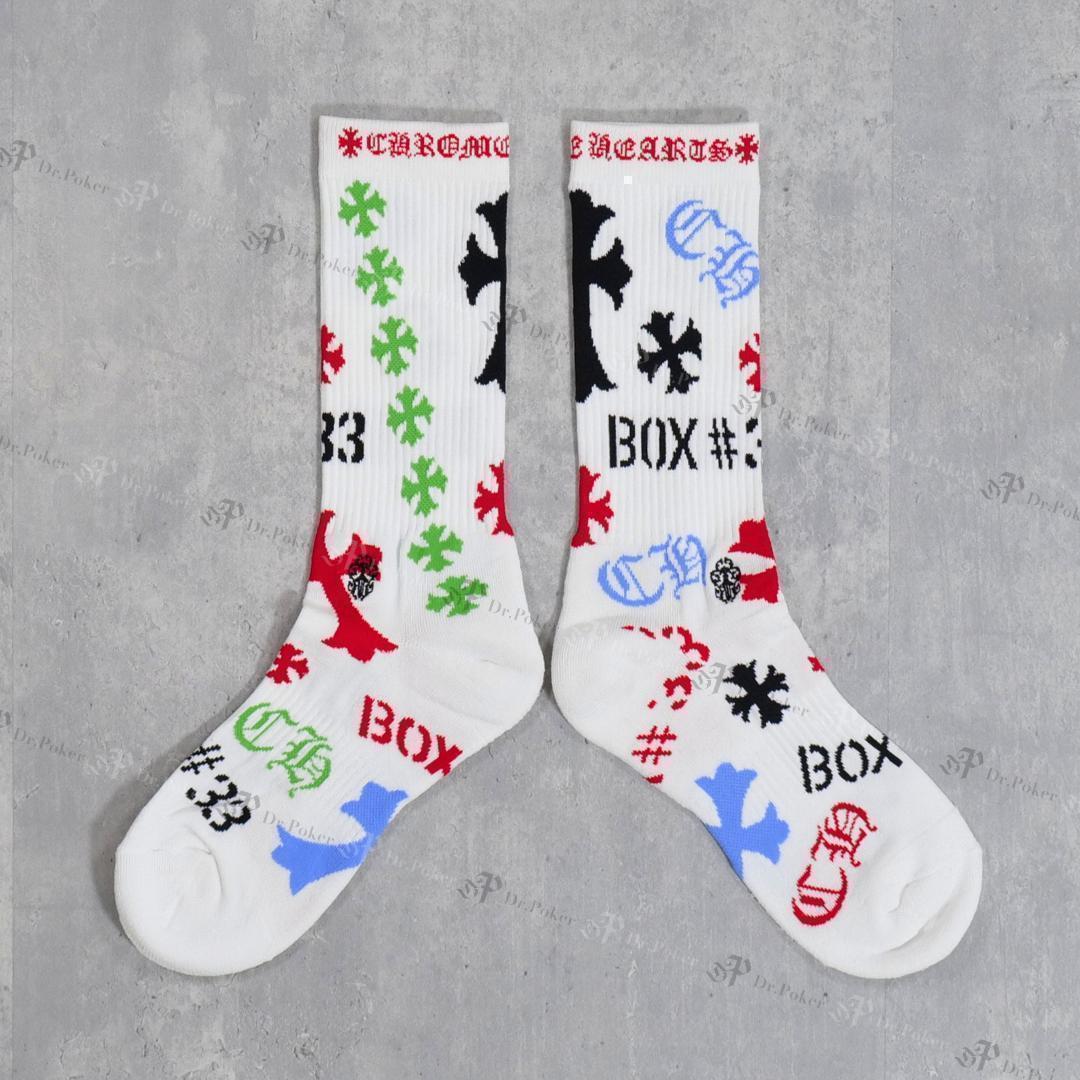 【新品】Chrome Hearts ステンシル ソックス 靴下 白 S