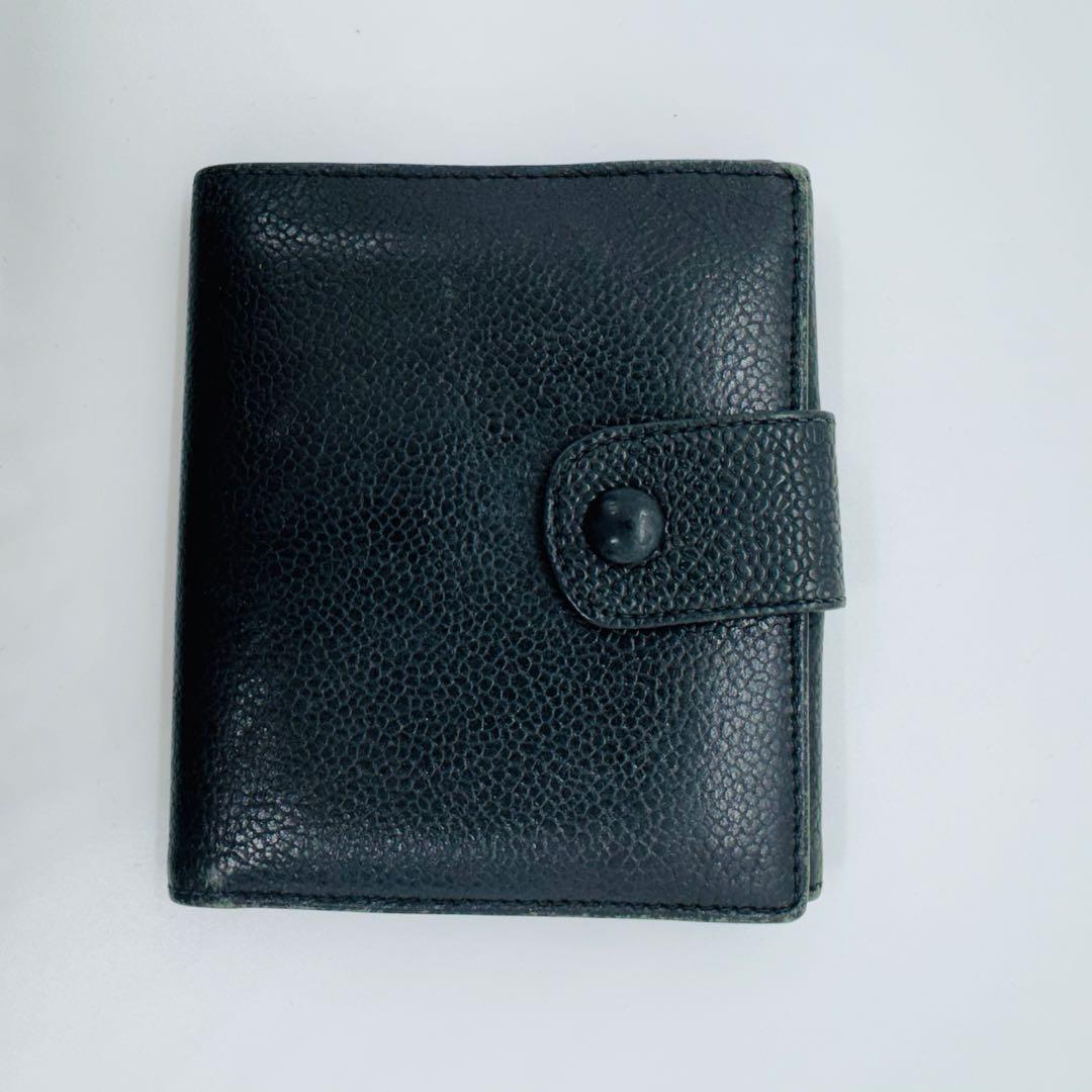 ✨CHANEL✨シャネル✨レザー✨ブラック✨ココマーク✨2つ折り財布✨