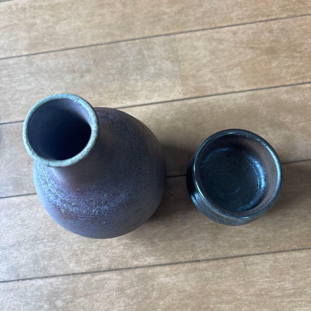 値下げ　能野焼　徳利とお猪口　種子島　新品箱付き
