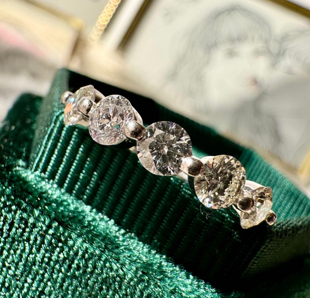 照り輝き◎！豪華1.00ct◆pt900*13号*ダイヤモンドリング*プラチナ