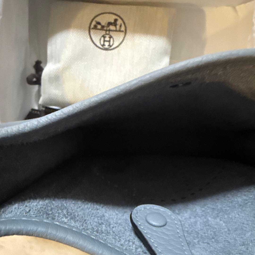 新品 エルメス ミニ エブリン TPM グリパンタン K刻印 グレー系 ミニエブ