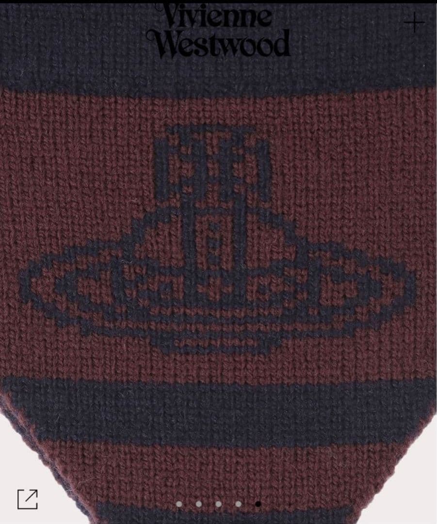 美品【Vivienne Westwood】ORBフラップ付ワッチ耳あて付ニット帽