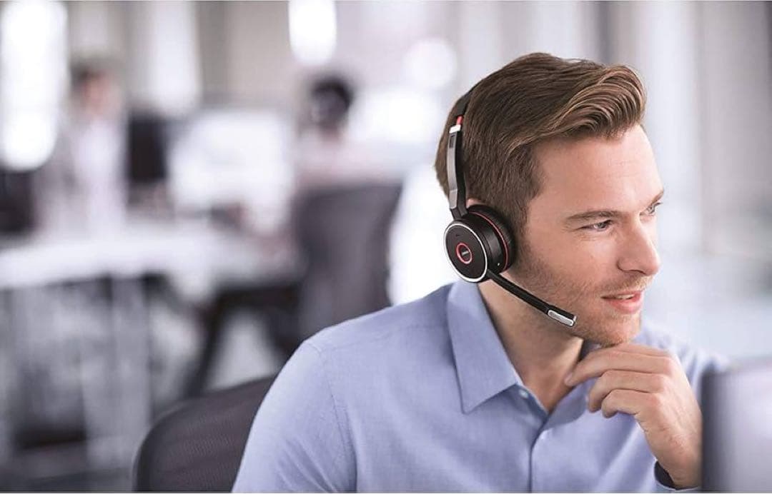 【新品未使用】スタンド付きレア！Jabra evolve 75 UCヘッドセット