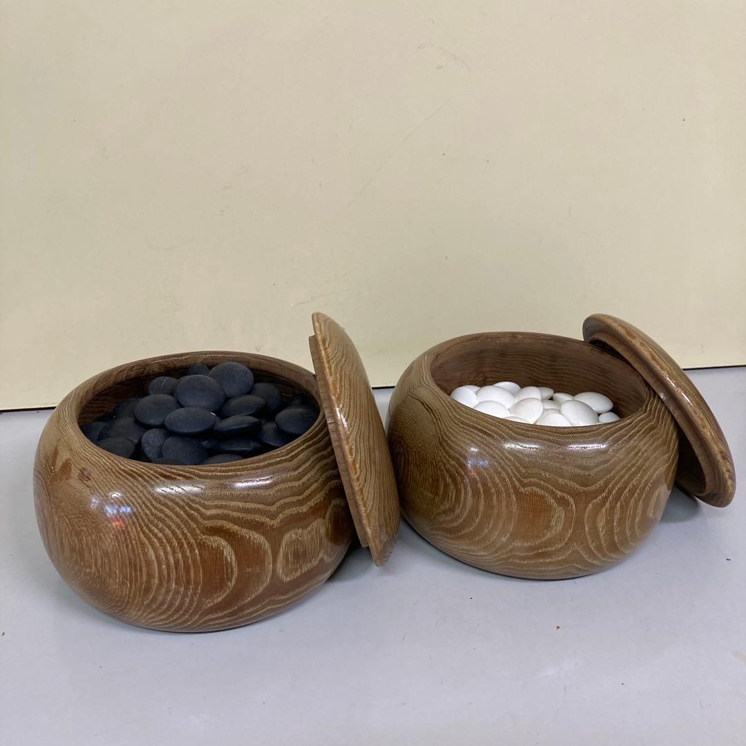 B-4 那智黒 蛤 囲碁 碁石 碁笥 囲碁セット 囲碁盤 囲碁用品 ボードゲーム