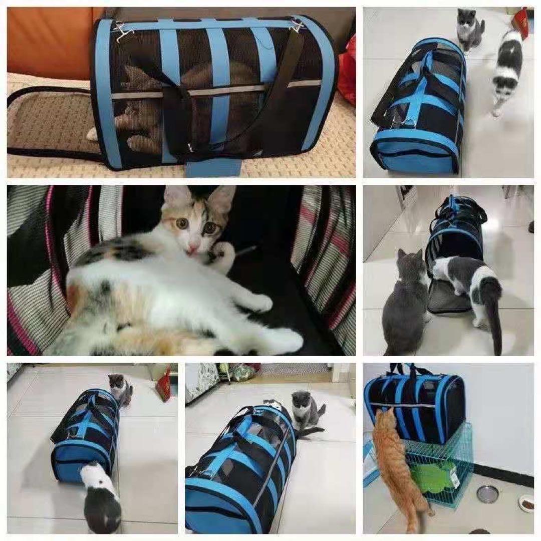 キャリーバッグ ペット用 ボストンバッグ 犬 猫 大型 ケース 通気性 旅行 黒