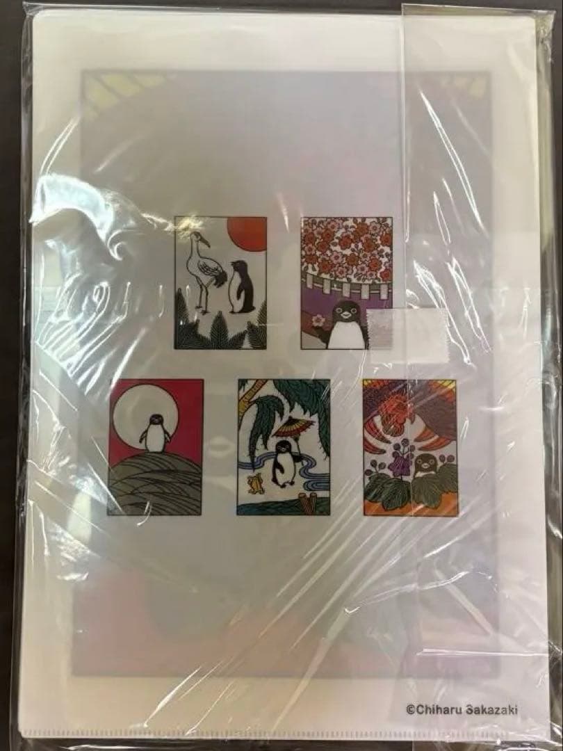 ペンギン花札　A4クリアファイル「十二の月」　12種類セット+特典
