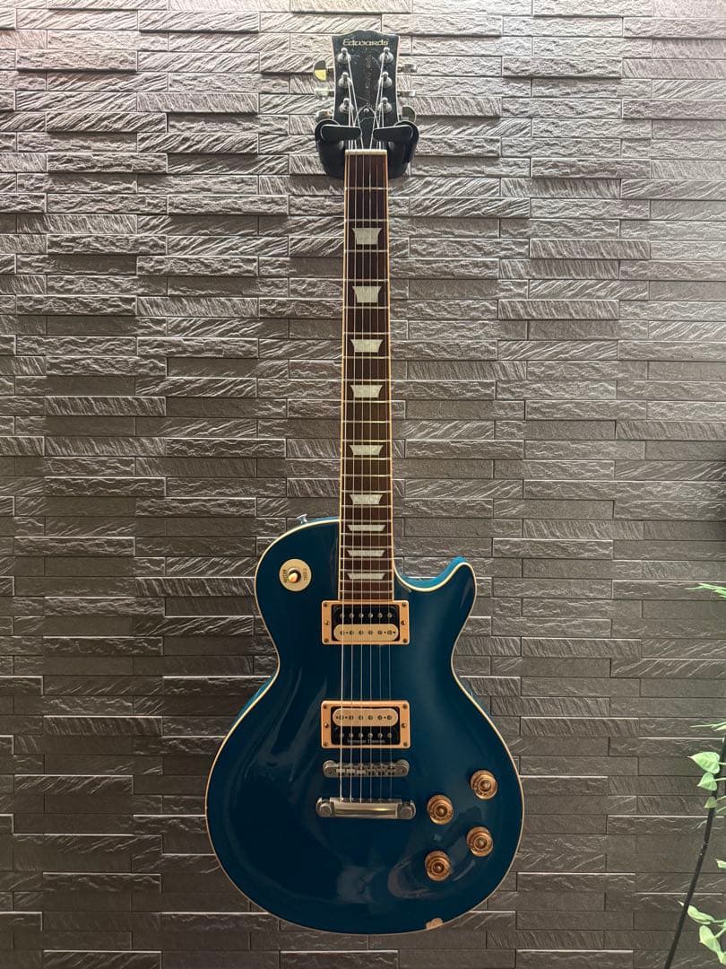 Edwards レスポール　エレキギター 青　Hi-STANDARD 横山健