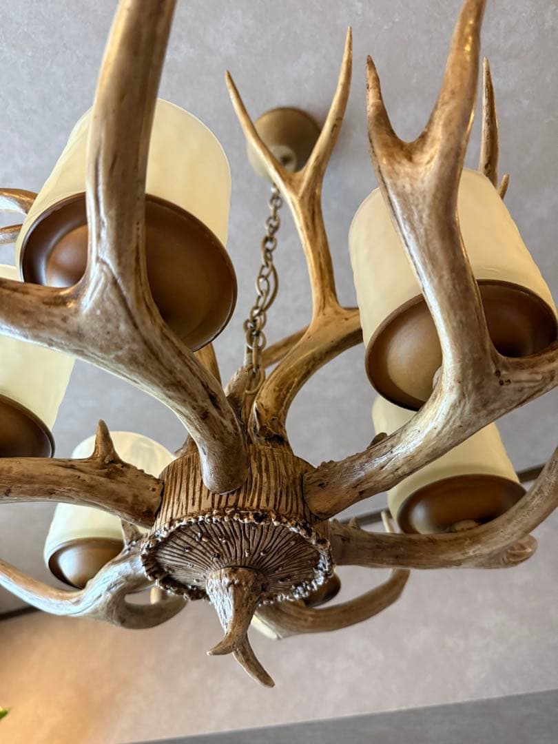 鹿の角デザイン シーリングライト 6灯