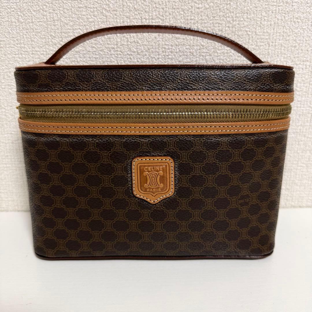 CELINE セリーヌ マカダム柄 バニティバッグ