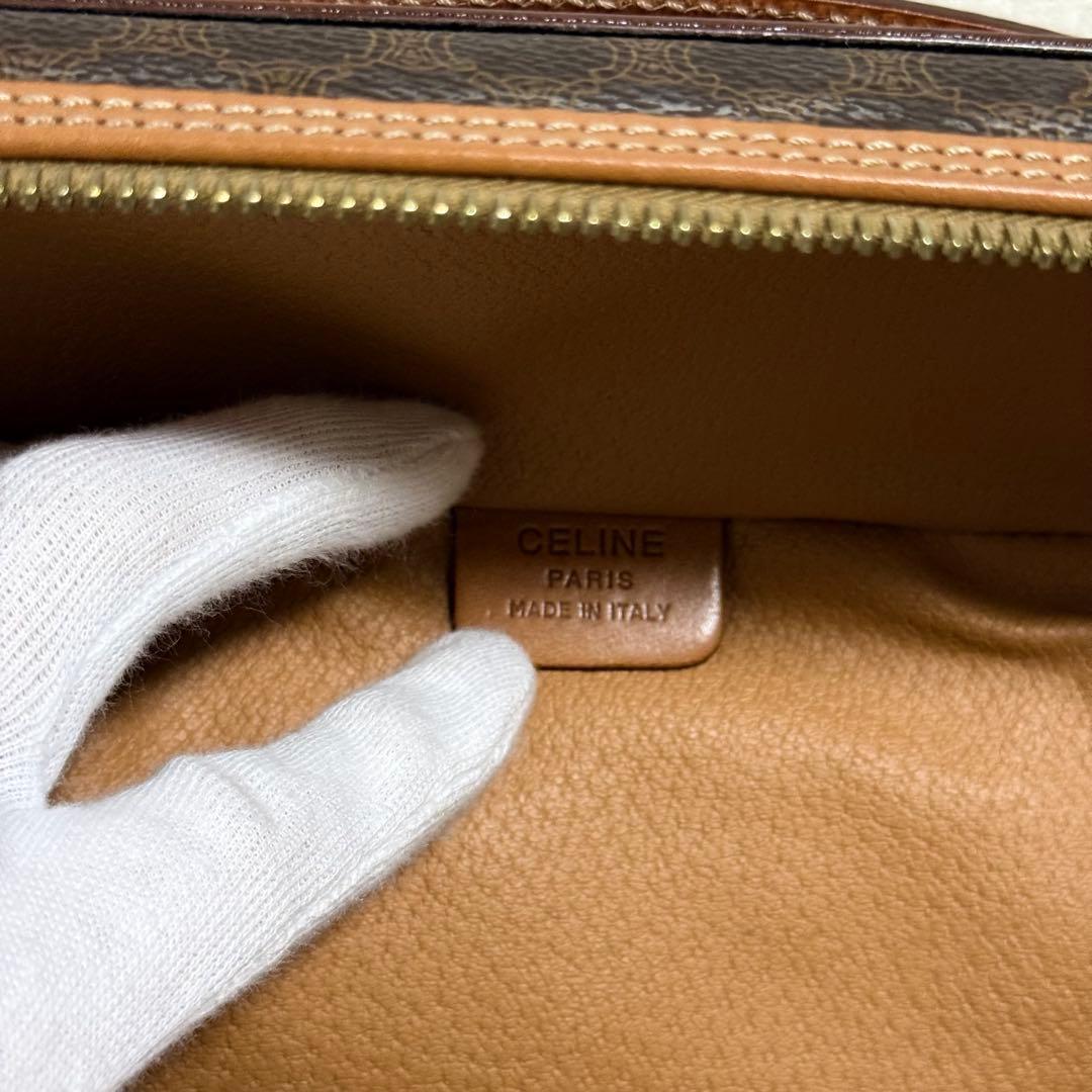 CELINE セリーヌ マカダム柄 バニティバッグ