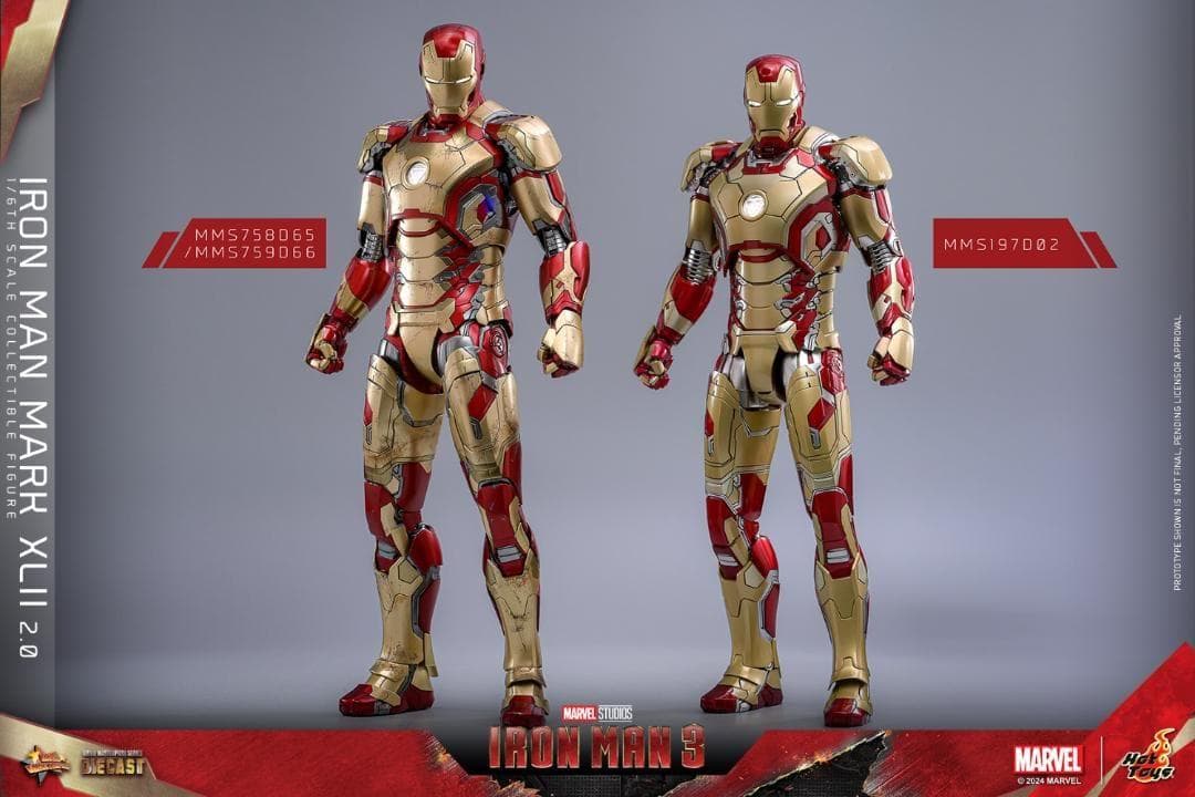 ホットトイズ 1/6 アイアンマン3 マーク42 DX版 MMS759D66