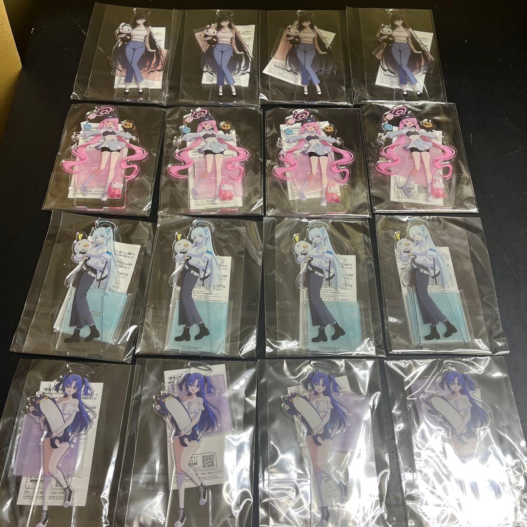 ブルーアーカイブ スタンド付きビッグアクリルプレートセミナー 全4種１６個セット