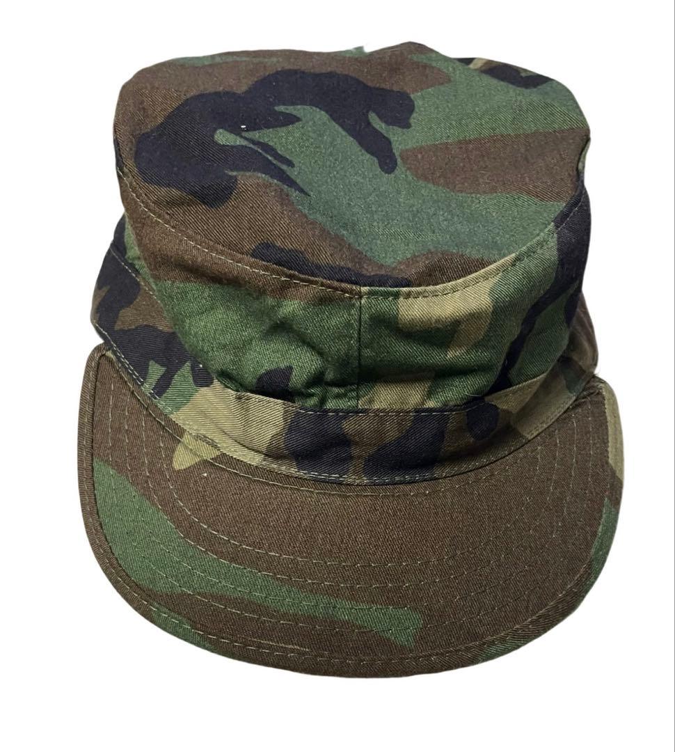 米軍陸軍本物ウッドランド迷彩キャップ89年官給品7-1\2サイズ未使用品