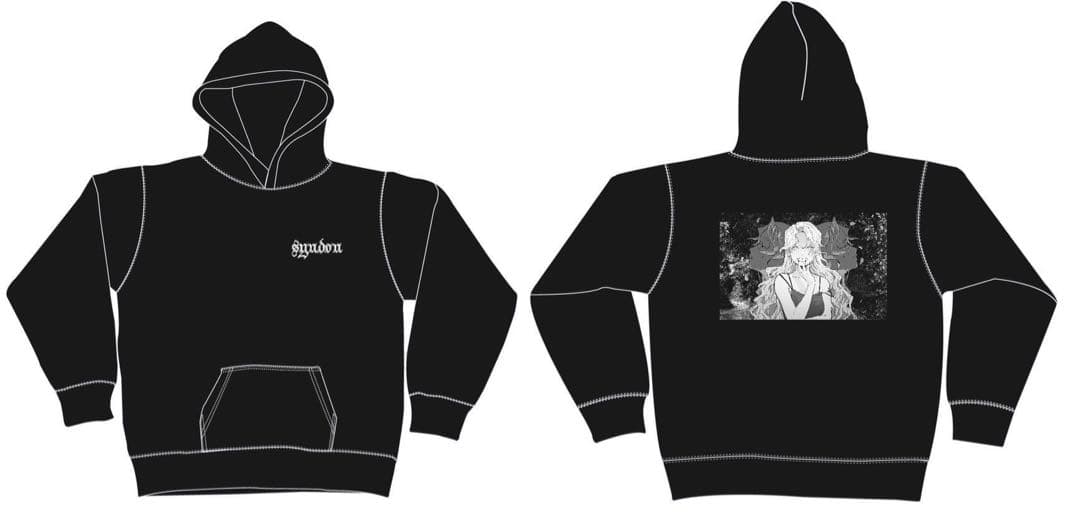 紐なし BOOTH syudouフラミンゴパーカーBLACK L