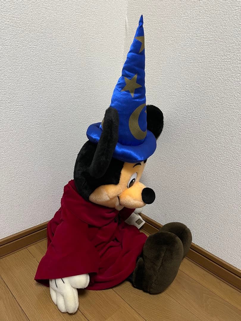 ミッキーマウス ぬいぐるみ 魔法使いの弟子　ファンタジア　大きめ　特大　タグ付き