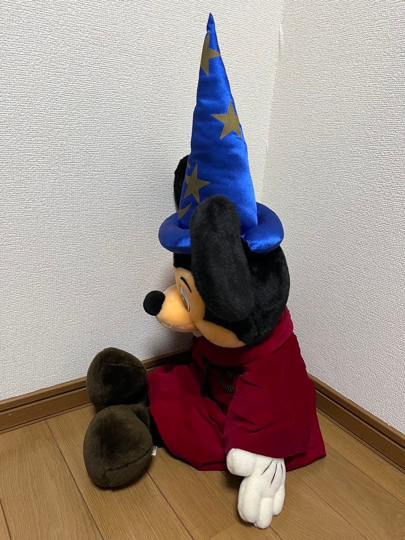 ミッキーマウス ぬいぐるみ 魔法使いの弟子　ファンタジア　大きめ　特大　タグ付き