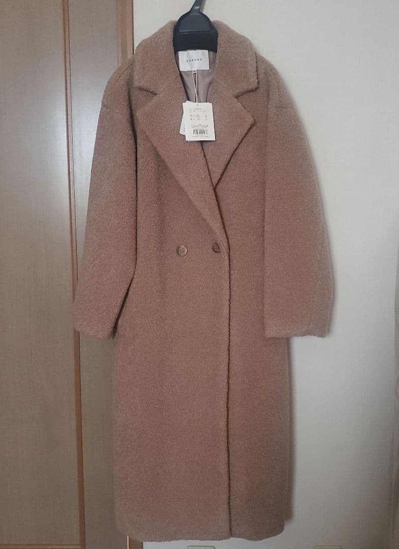 【タグ付き未使用、超美品】CADUNE ボアロングチェスターコート