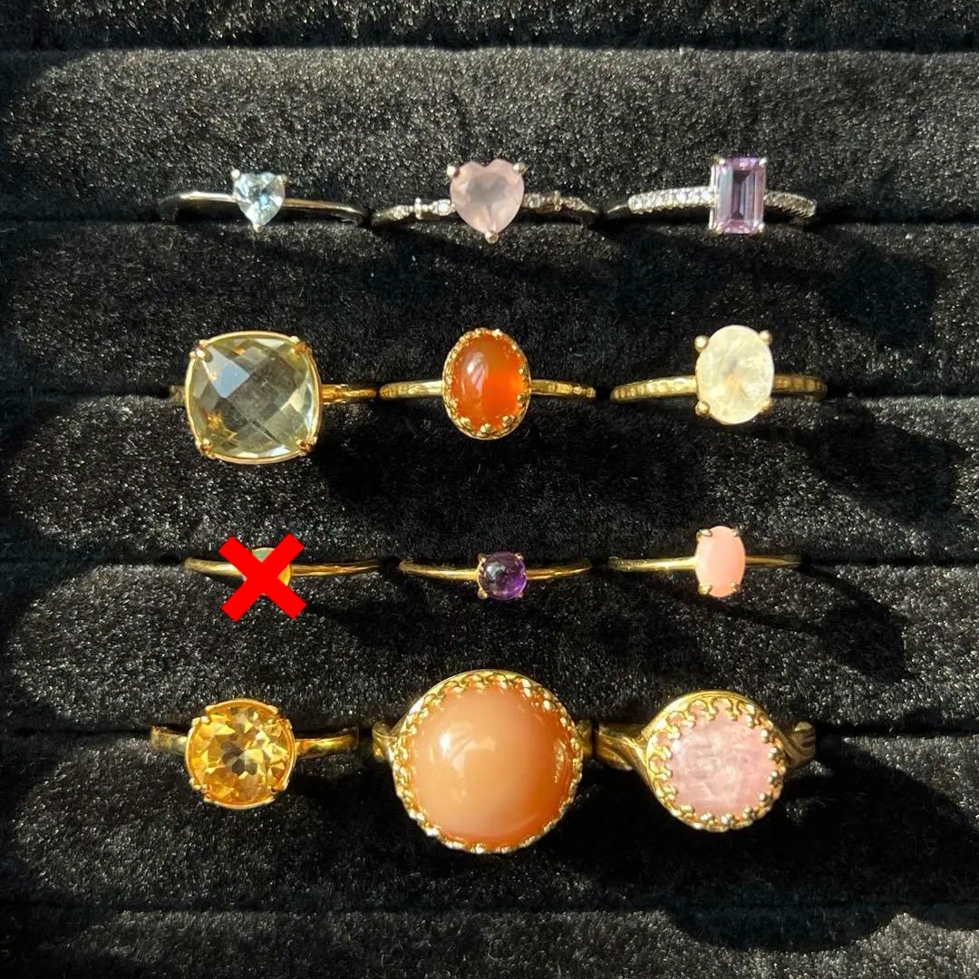 juvelia他　天然石リング　11本セット