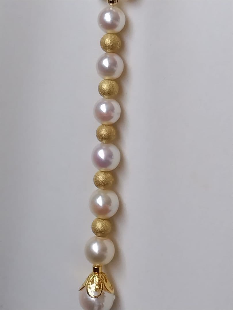 各種サイズ、アコヤ真珠と、あこや砂芥子パールの、Y字ネックレス