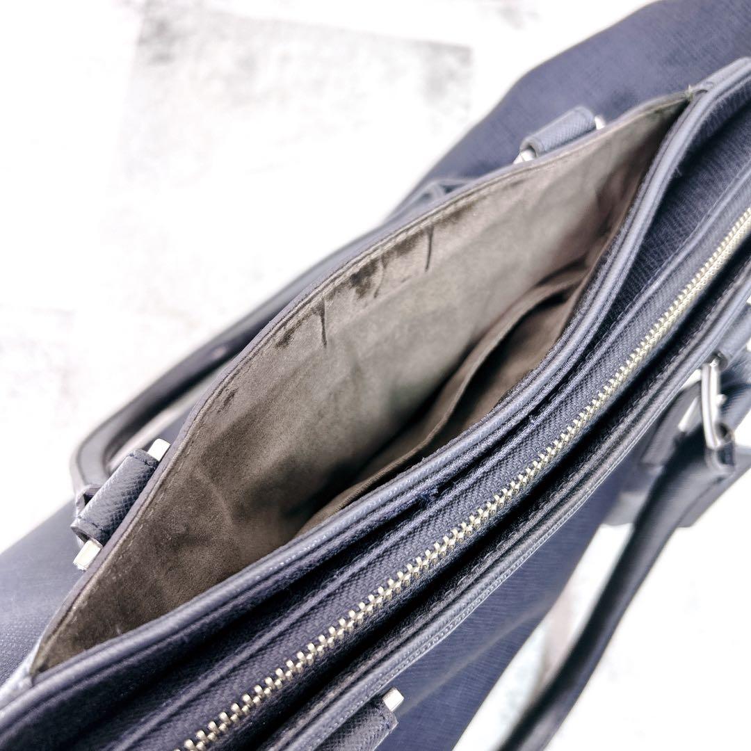 PELLE MORBIDA ペッレモルビダ キャピターノ トートバッグ A4 紺