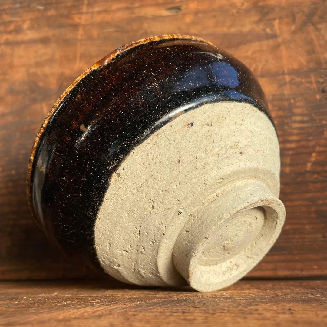 古瀬戸 古美濃 天目茶碗 江戸時代 骨董 古美術 茶道具 発掘品