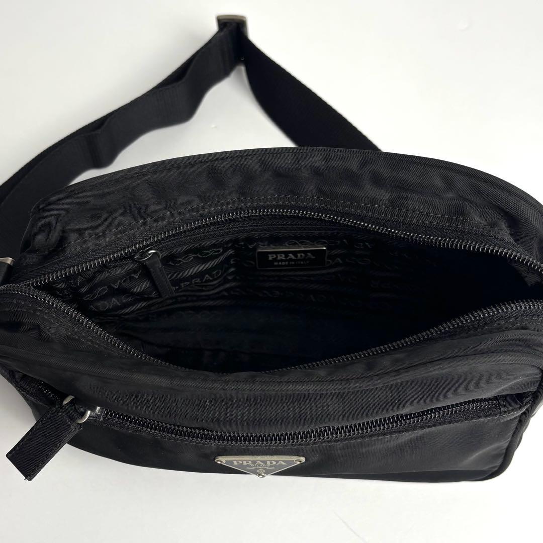 極美品 PRADA プラダ ショルダーバッグ カメラバッグ ナイロン レザー
