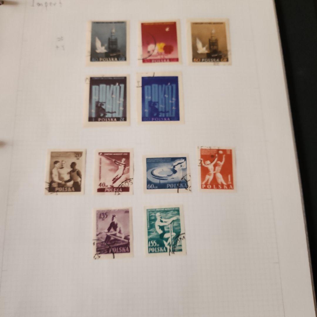 ポーランド　使用済み切手5冊