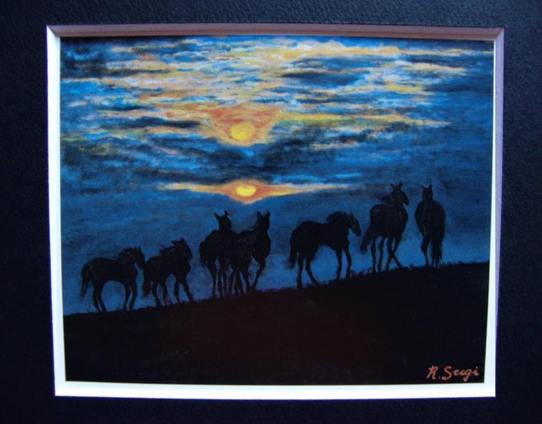 杉良太郎、「家路へ」、希少画集画、新品高級額・額装付き、状態良好