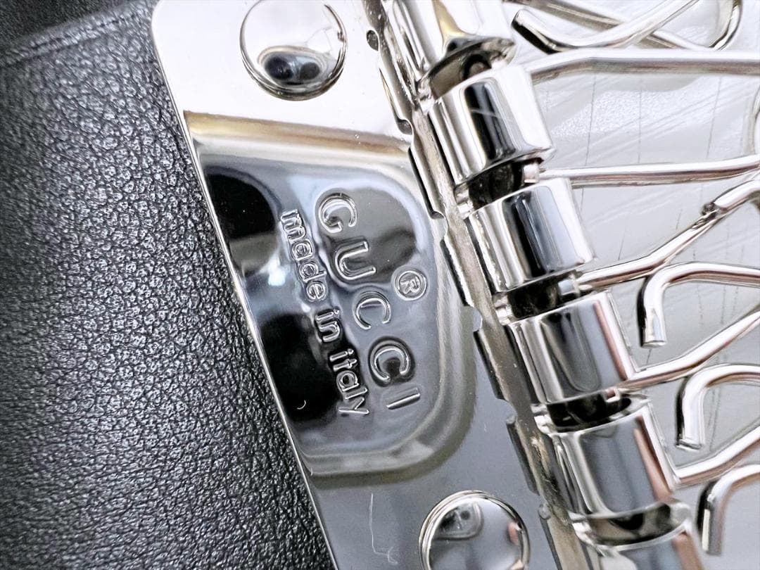 未使用保管　美品　GUCCI　グッチ　マイクロシマ　キーケース　黒　150402