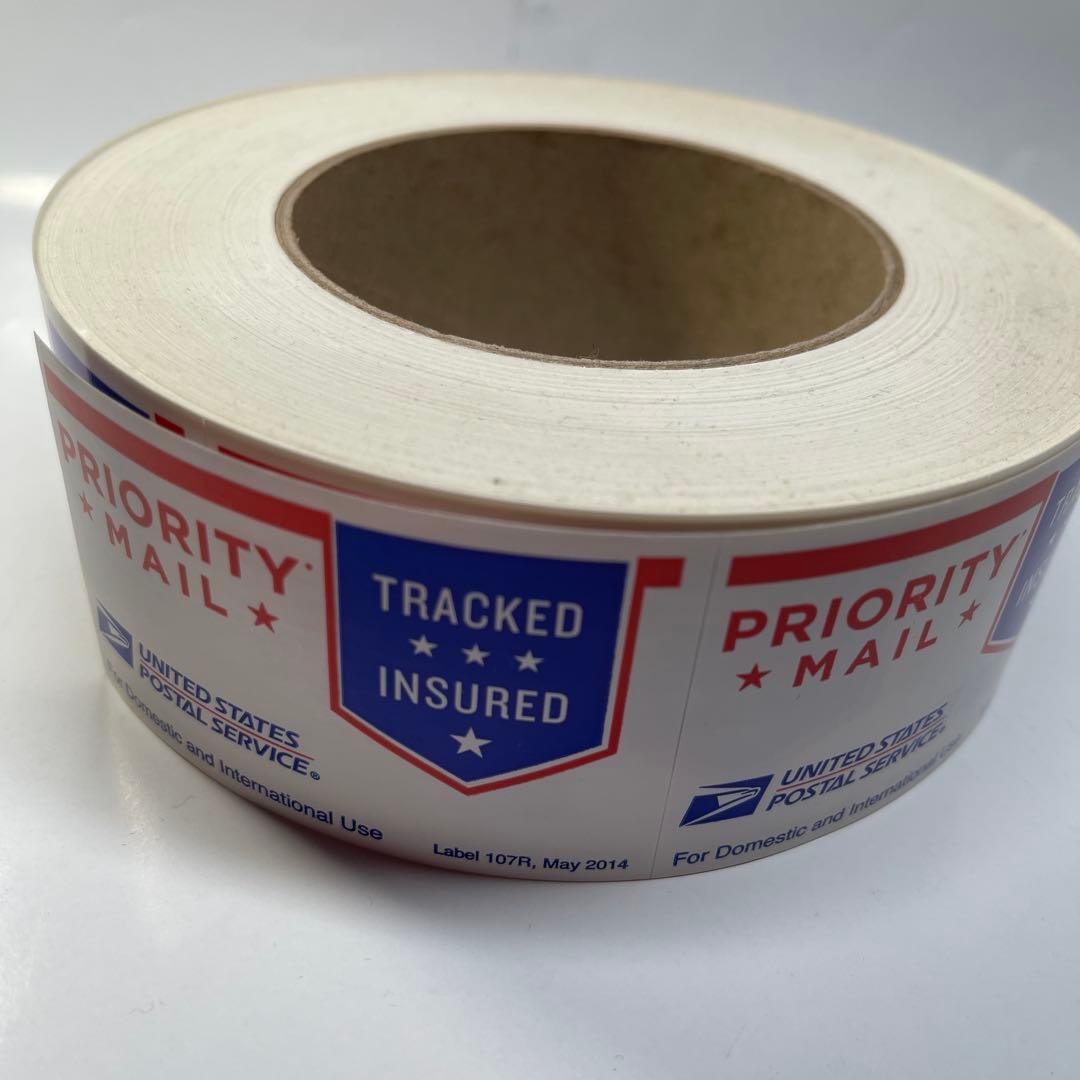 海外郵政ラベル 赤 ロール売り