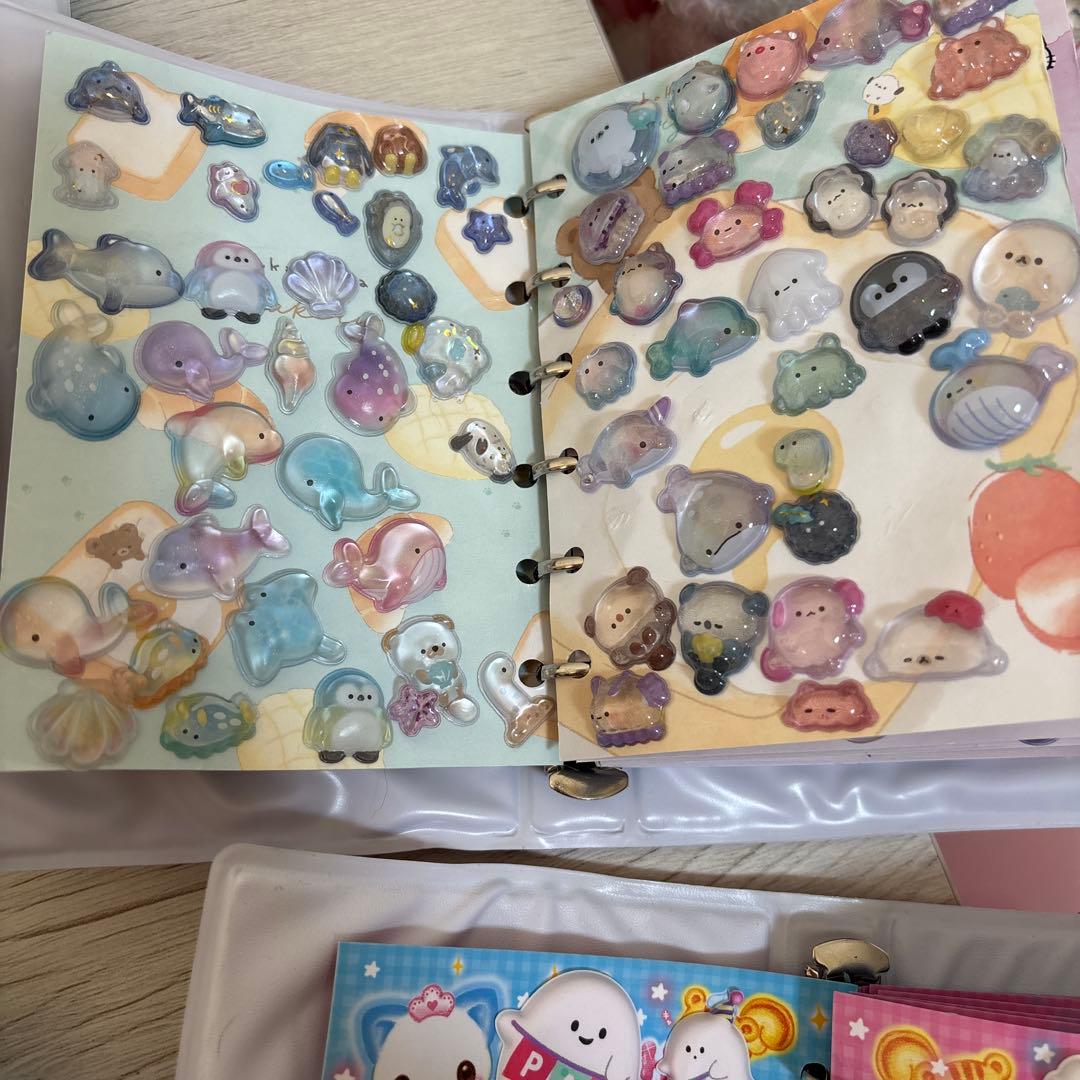 シール帳　シール付き6冊セット　ボンボンドロップ　ウォーター　タイル　おはじき