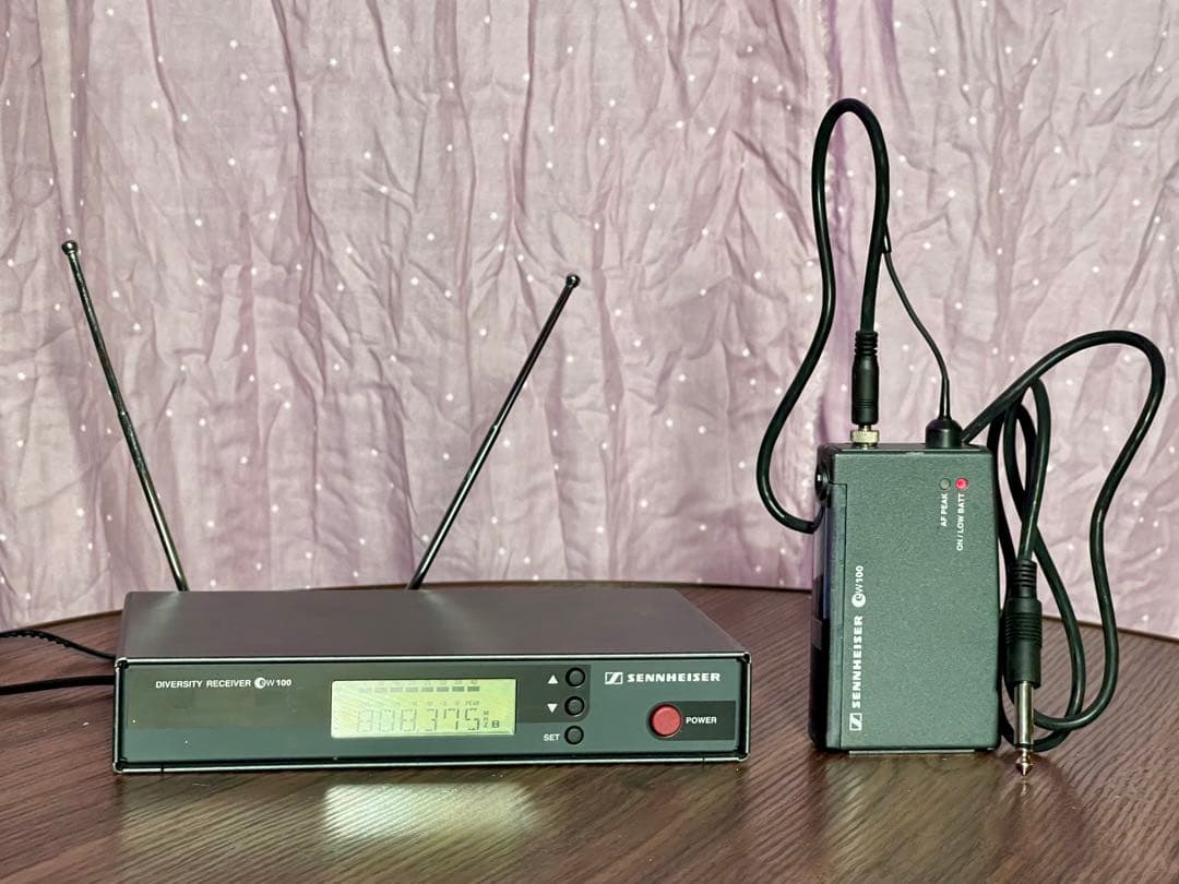 ③Sennheiser EW100 B帯 ワイヤレスシステム ラベリアマイク付