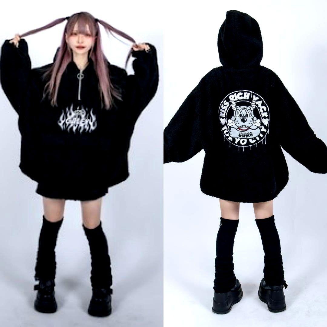 定価1万8000円 ガルフィー GALFY × KRY コラボ ボア パーカー