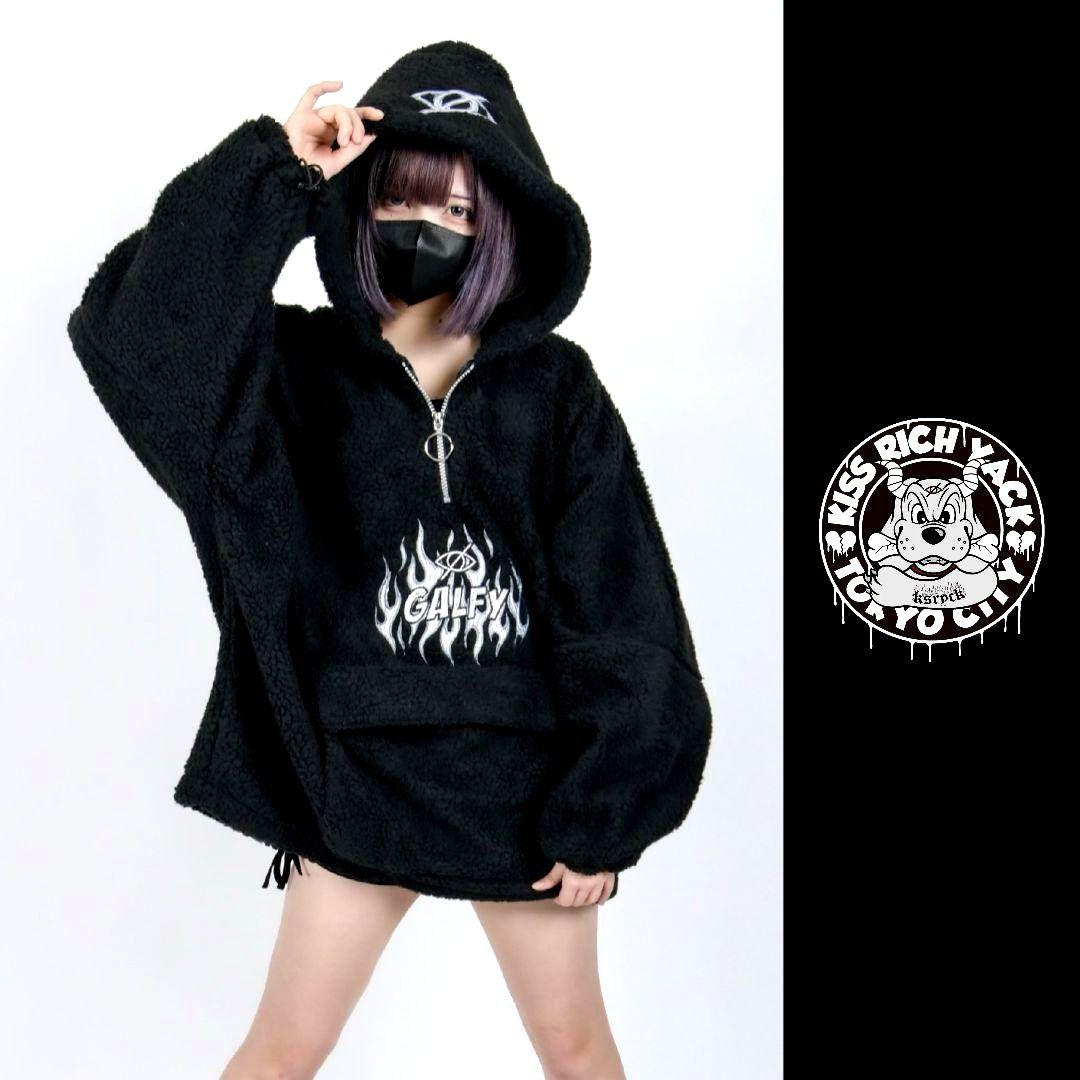 定価1万8000円 ガルフィー GALFY × KRY コラボ ボア パーカー