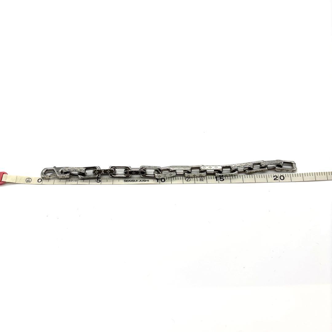 美品　ルイヴィトン ブレスレット モノグラム チェーン Ｍ 00309 シルバー