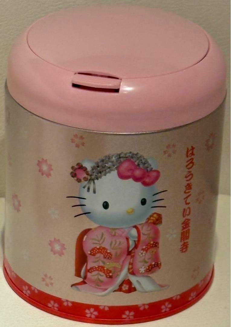 サンリオ　ハローキティ　レトロ　ゴミ箱缶　ダストボックス　キティ　小物入れ 新品