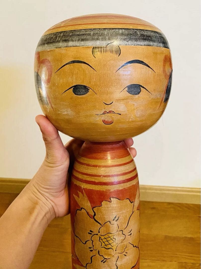 中古　こけし　日本　人形　木製　特大　本多伸夫　55cm コレクション　伝統