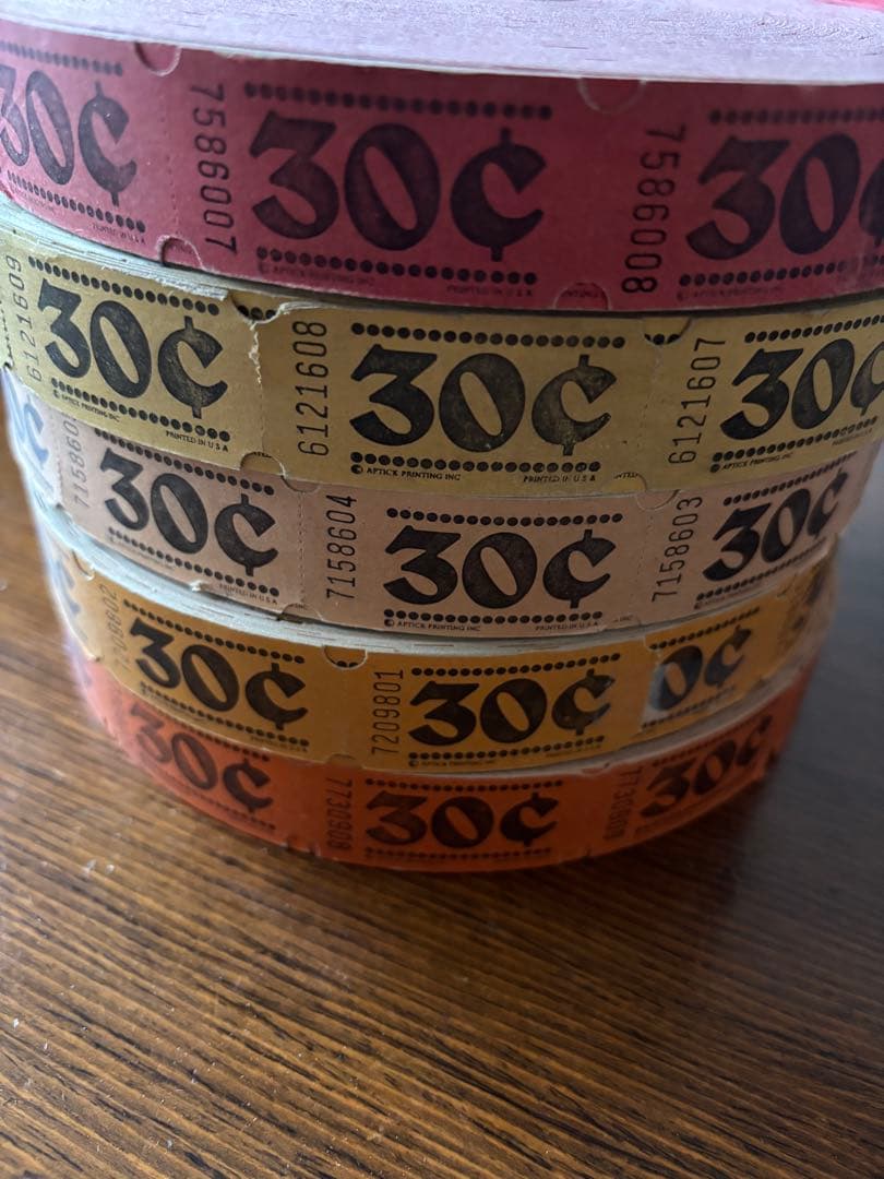 海外紙物　ヴィンテージ カラフル　プライスチケット　5種セット　大量！！！