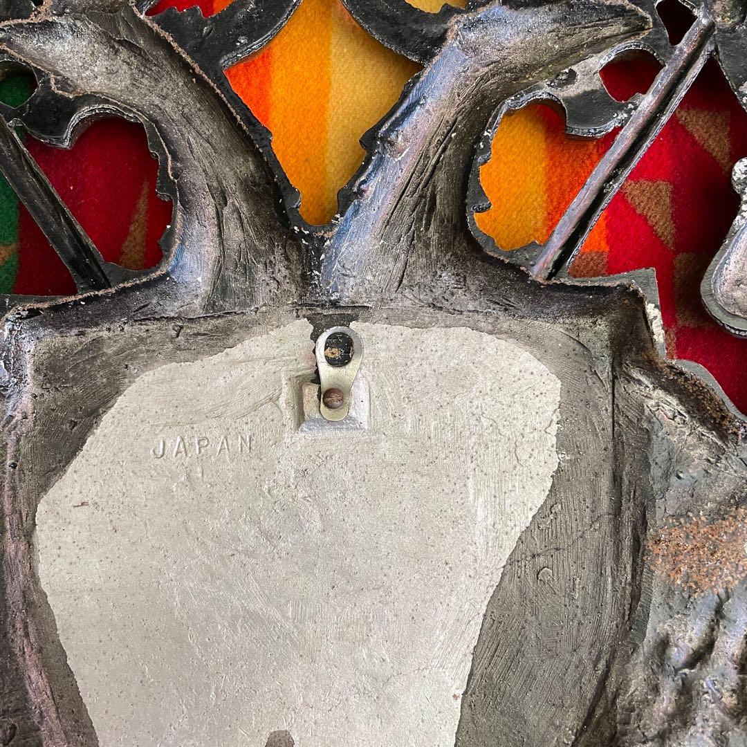 希少豪華！50's〜アメリカアンティーク双頭の鷲紋章　金属壁掛けJAPAN製