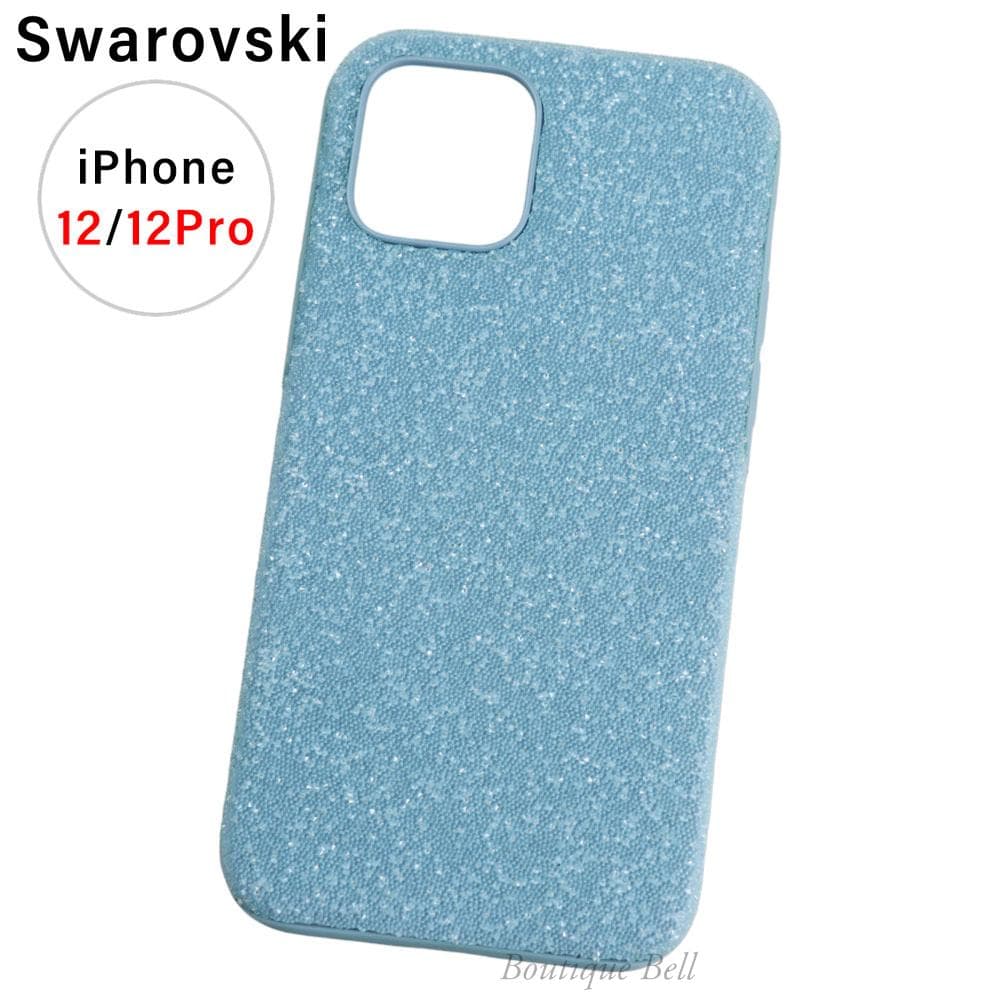 【スワロフスキー】iPhone12 iPhone12Proケース ブルー