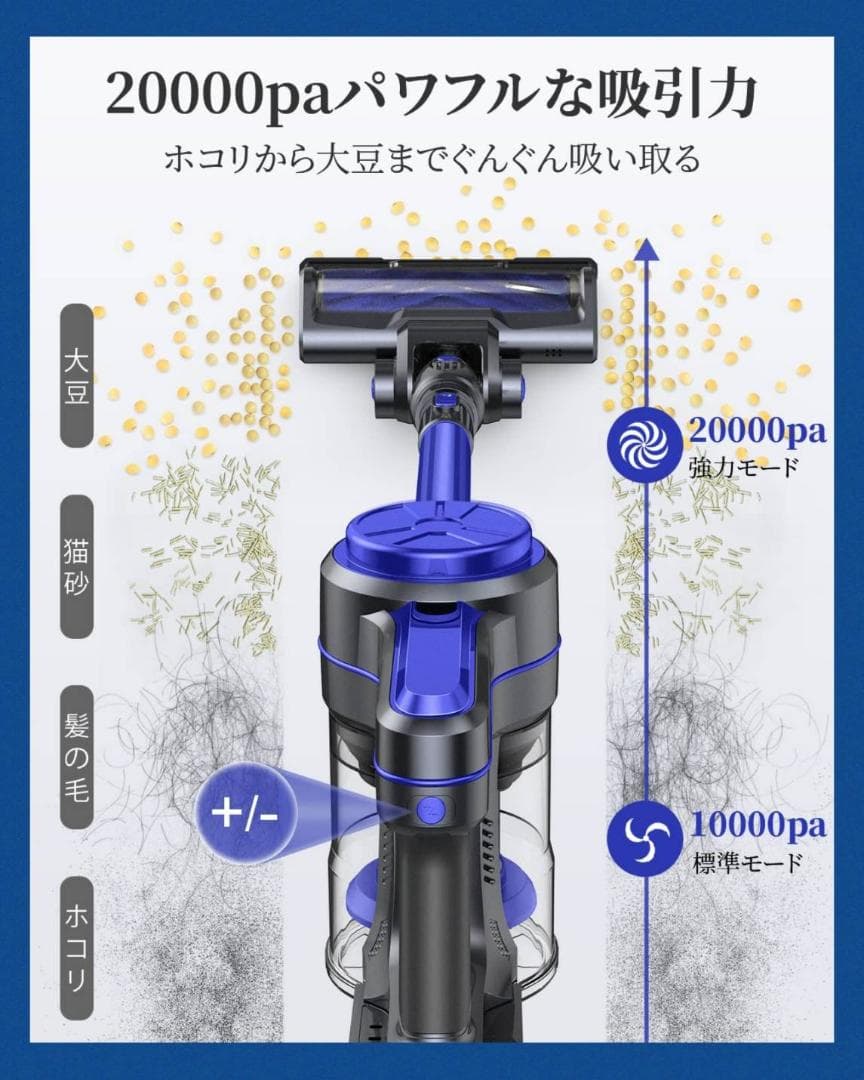 コードレス掃除機 大容量ダストカップ ２つの使い方